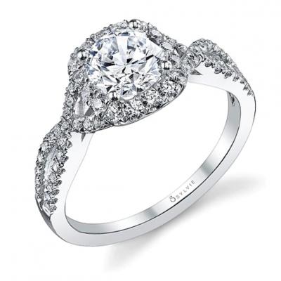 HL GROSS Sylvie Split Shank Diamond Engagement Ring
